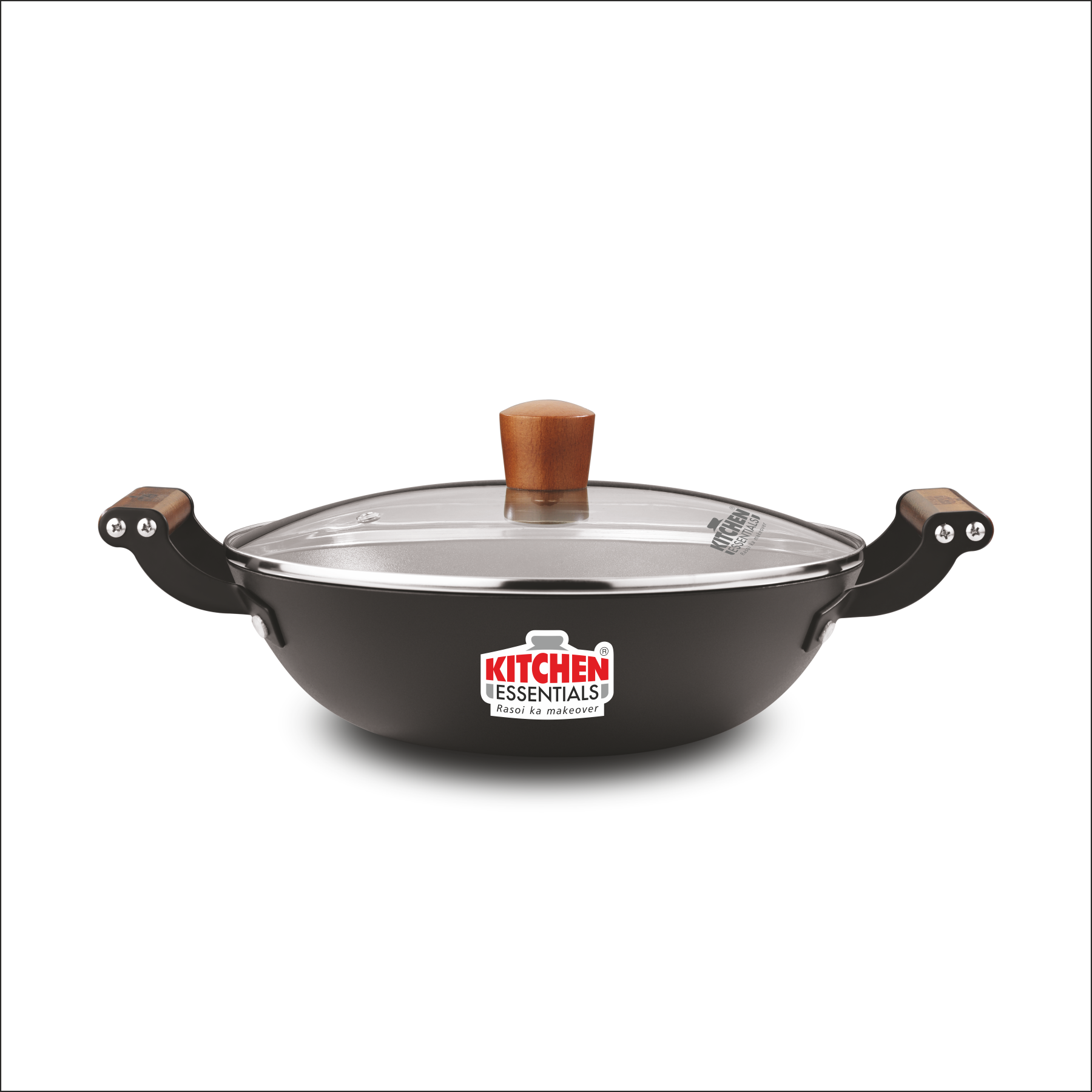 Cast Iron – Induction Bottom Kadai With Glass Lid (26 Cm)